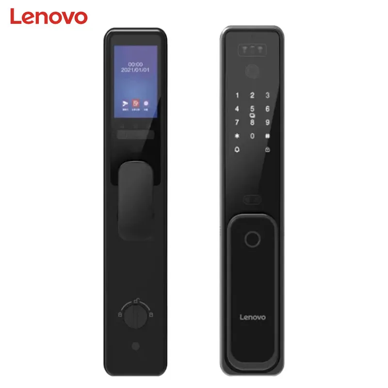 Lenovo Biometric Fingerprint Lock Security Smart Door Lock Password Electronic Locks Key IC Card APP Camera Electronic Lock