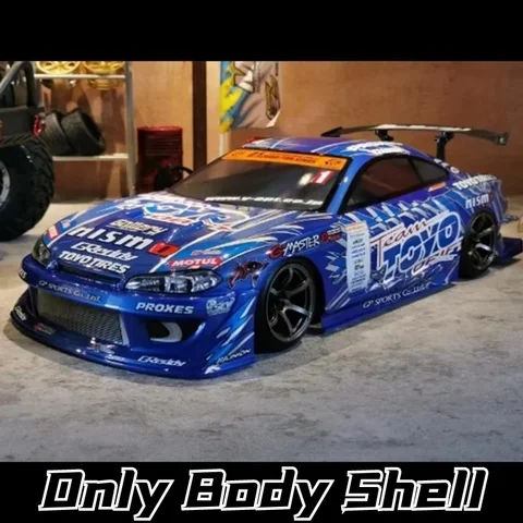 TY15 Silvs S15 GP completo 1/10 1:10 drift RC PC cuerpo carcasa 195 ancho pintura cuerpo con pantalla deriva cuerpo RC hsp hpi trax Tamiya