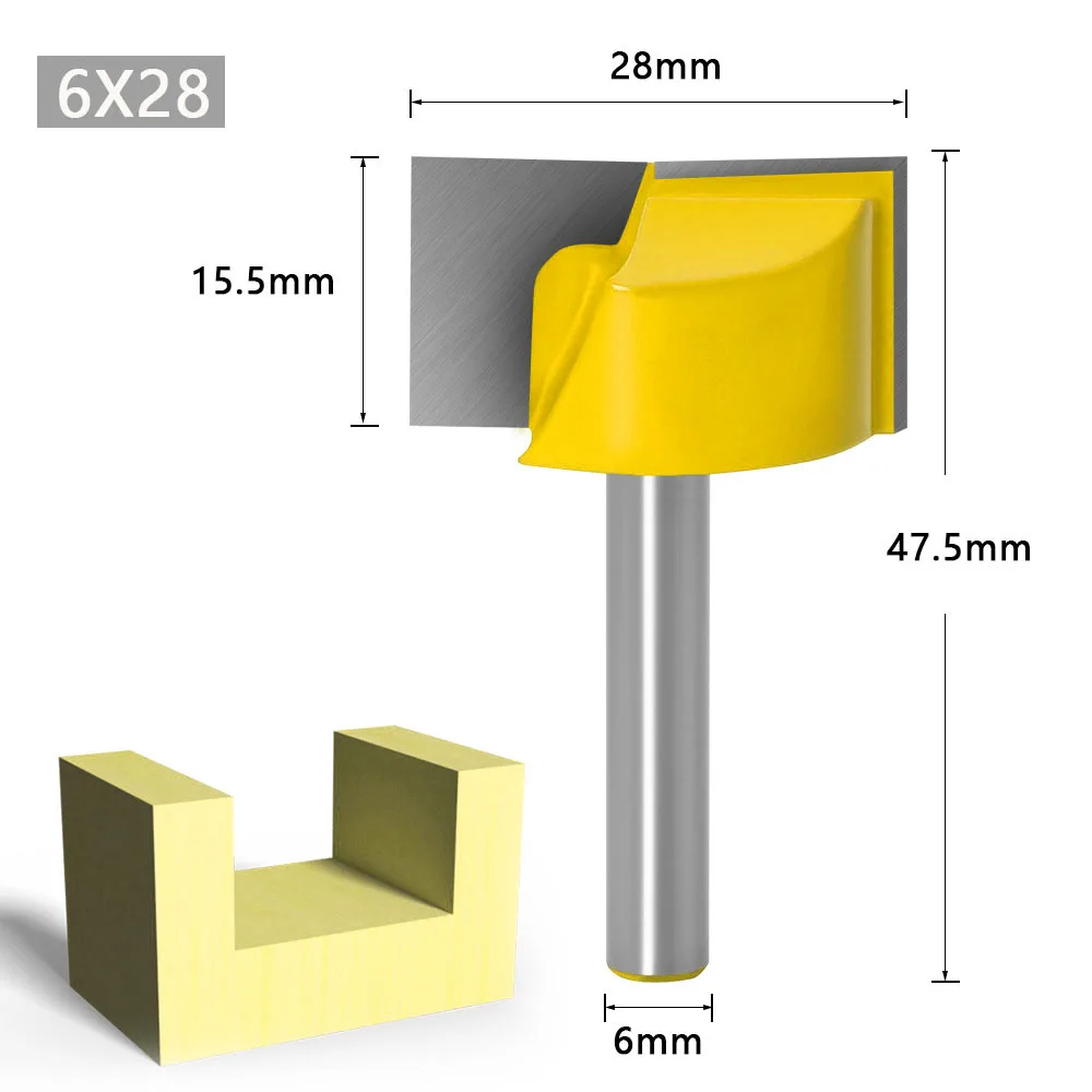 6mm Shank Wood Cutter Engraving Knife Shank Router Bit Milling Cutters Wood Cutting for Mill Woodworking Tools 10mm-32mm