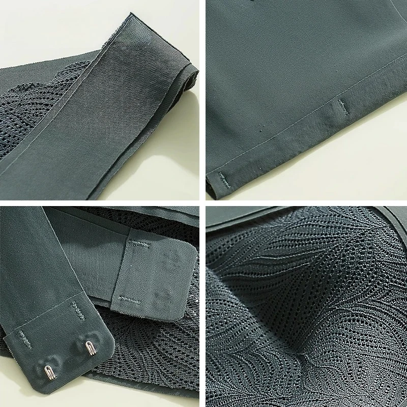 حمالة صدر داعمة للنساء غير مبطنة بتصميم رياضي متقاطع من الخلف مع إبزيم جانبي وكوب لاتكس مضاد للغراء بدون خياطة قابل للتنفس