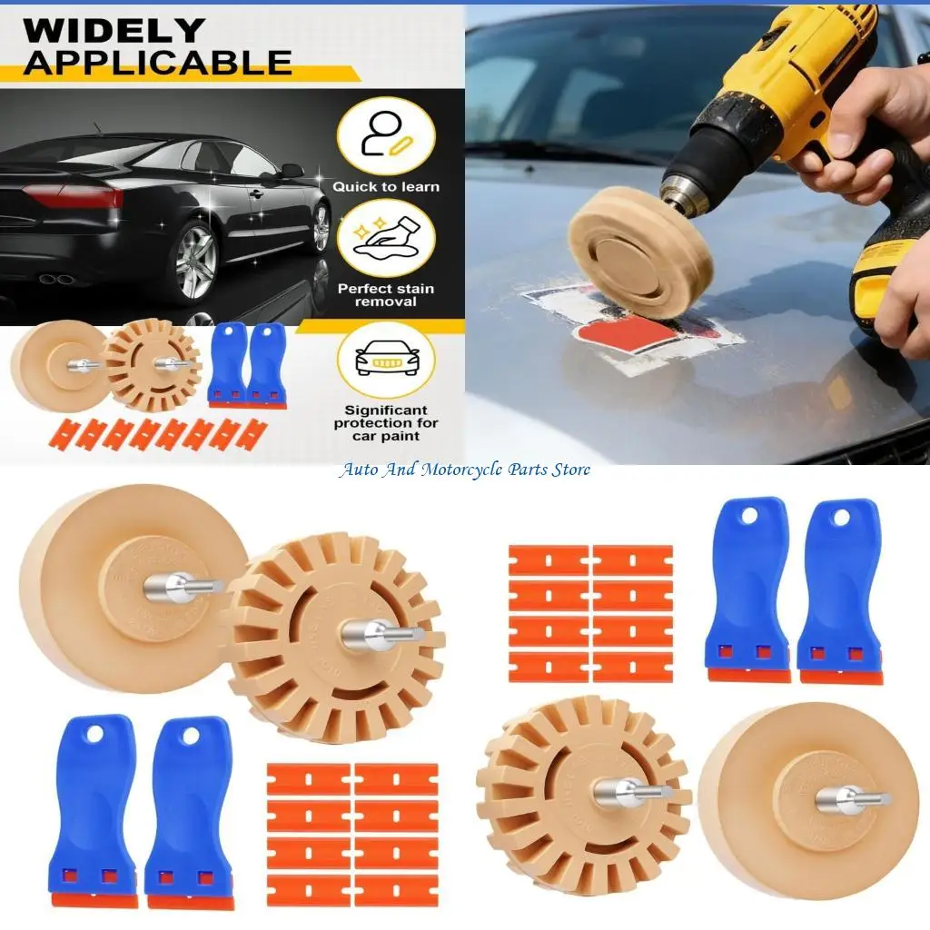 P9FD Vehicle Detailing Cleaning Wheel With Different Texture Pads For Safe Decal And Adhesive Removal
