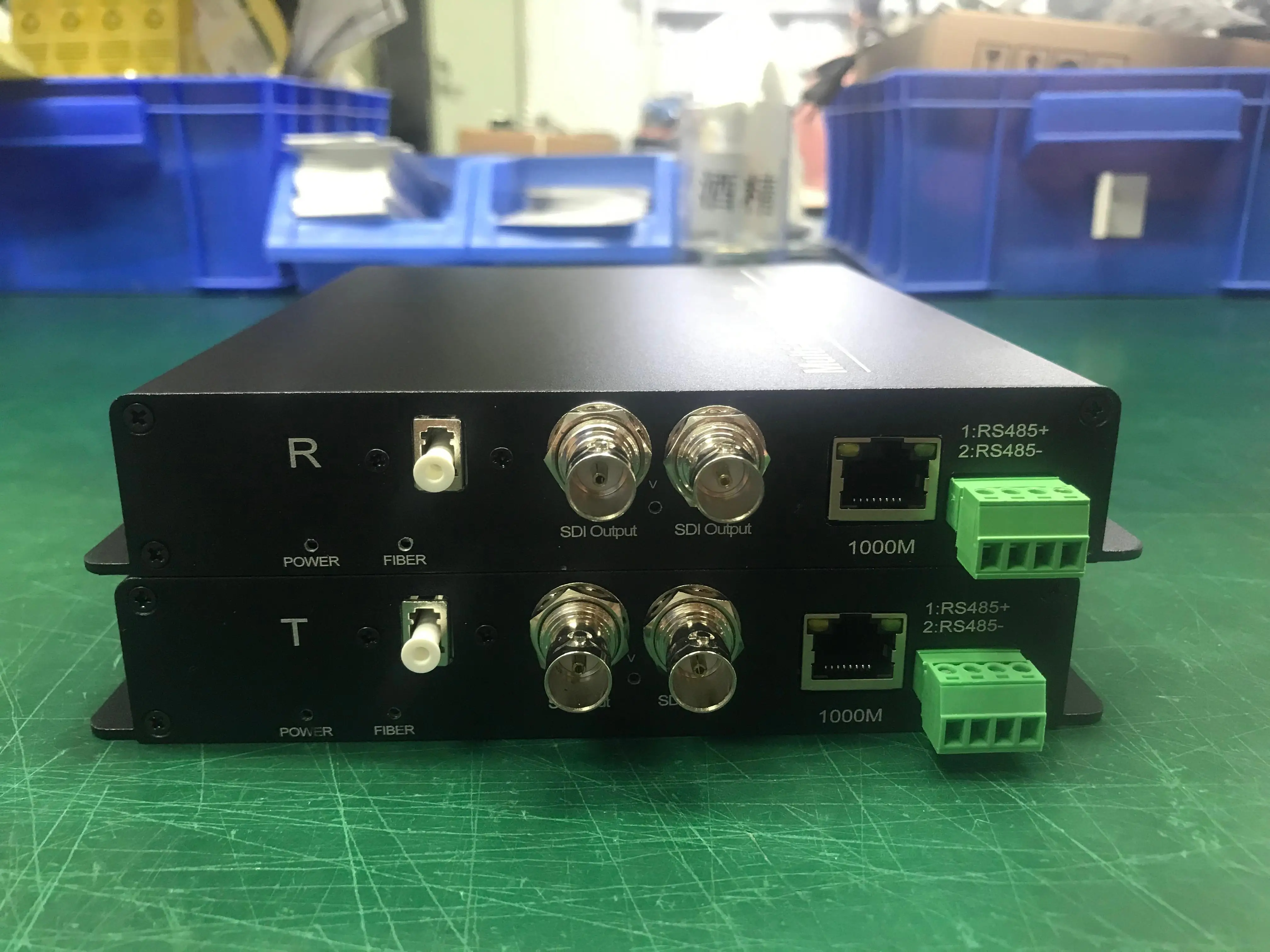 1 channel forward 3G-SDI with loop + 1 channel gigabit Ethrenet + 1 channel reverse RS485 + LC fiber converter