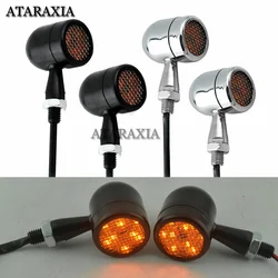 Motorcycle Mini LED Turn Signal Light Metal Bullet Moto flashing Light clignotant moto led 12V Fit for Kawasaki Suzuki Yamaha