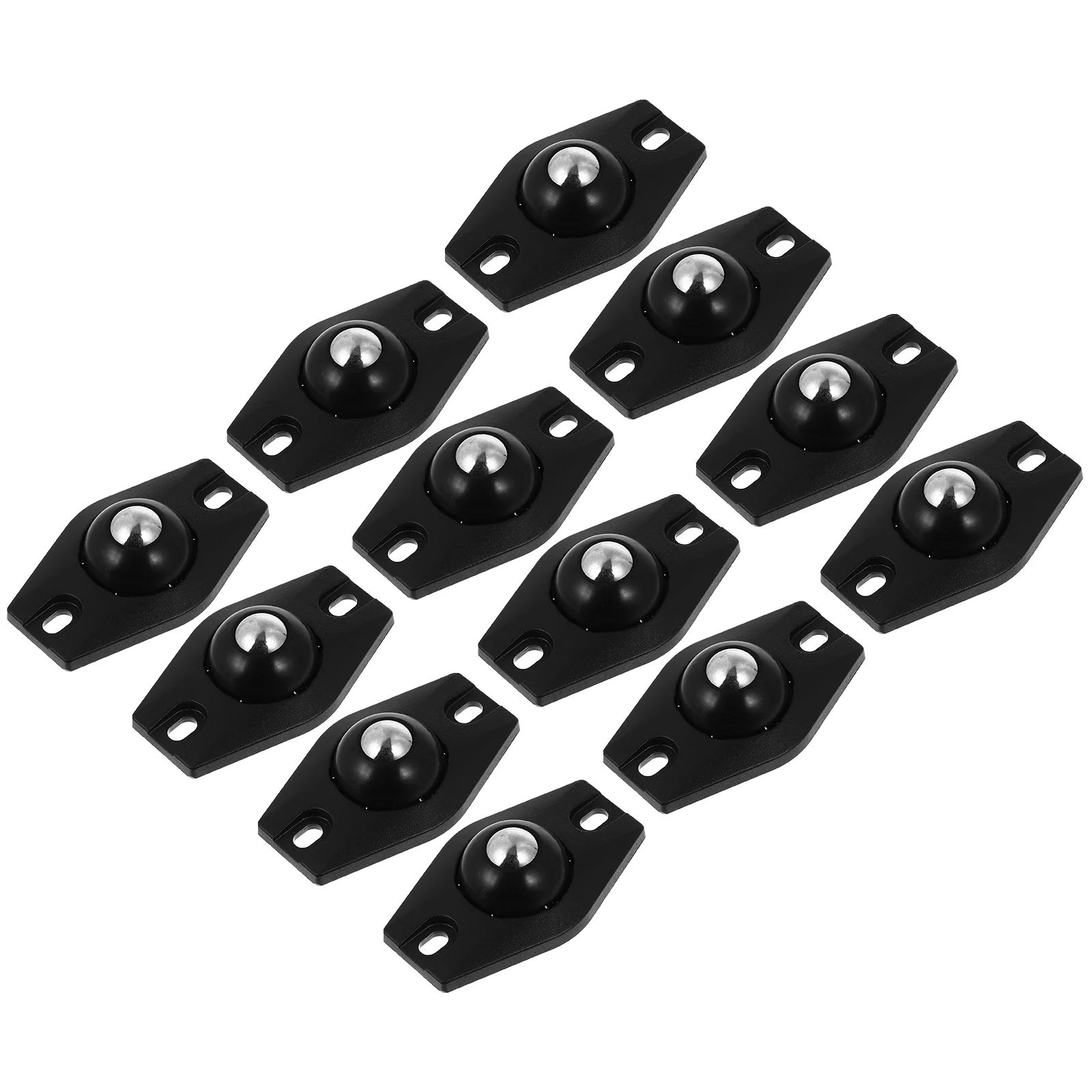 

12 Pcs Base Universal Pulley Movable Self Adhesive Caster Wheels Trash Can Sticky Swivel Pvc Paste