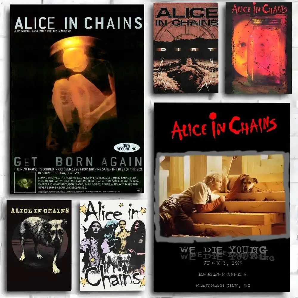 A-Alice I-In C-Chains Poster Kunstdruck im Anime-Stil, Heimdekoration, ideales Geschenk, perfekte Raumdekoration