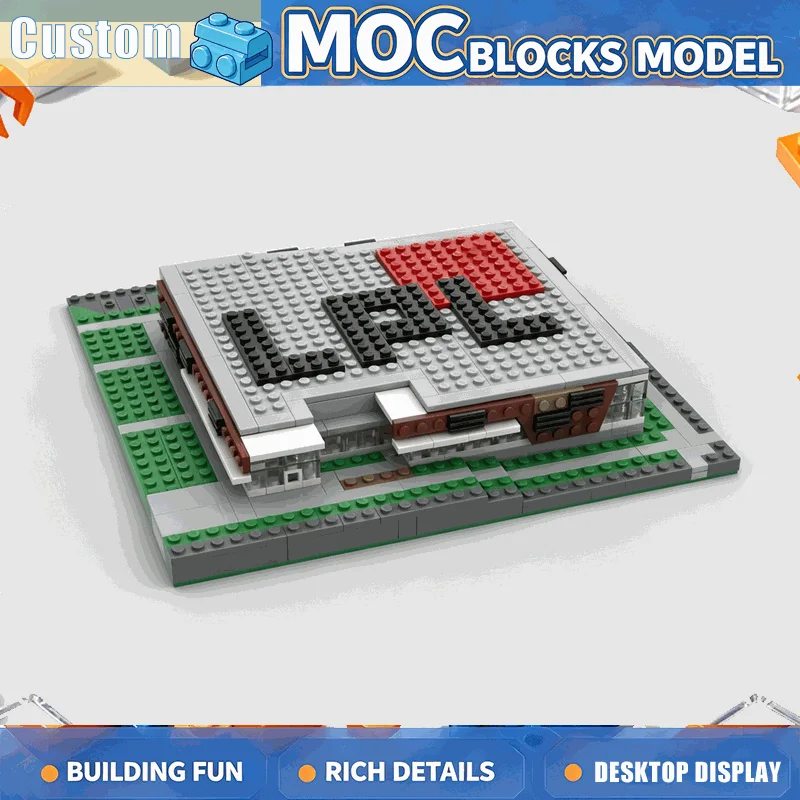 594PCS Public Library Building MOC Creative Street View Model Building Modify Blocks DIY Assembly Educational Toy Christmas Gift