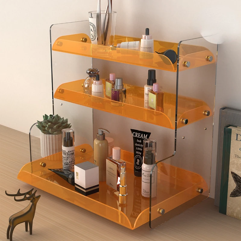 

Multi-Layer Acrylic Transparent Storage Rack Office Desk Surface Panel Storage Rack Kitchen Storage Rack Cosmetics Storage Box