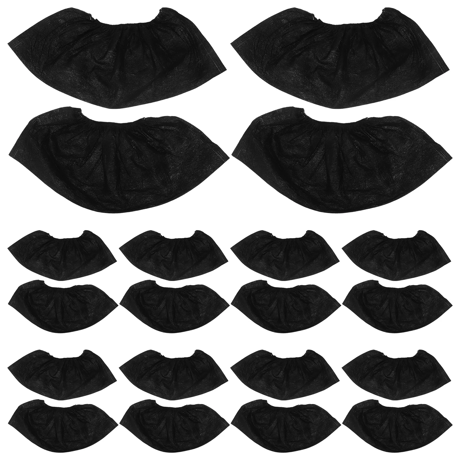 

100pcs Black Thick Non-Woven Shoe Cover Disposable Protective Footwear For Lab Salon Workshop Household Foot Cover Labor