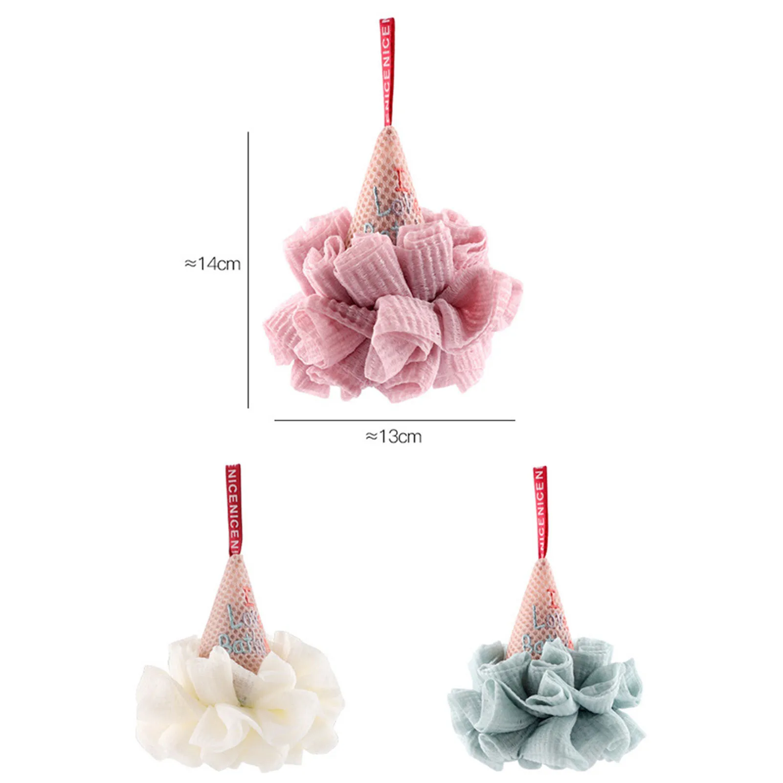 Bath Puff Shower Sponge Bath Ball  Ice Cream Shape Design For Home Bathroom image 4