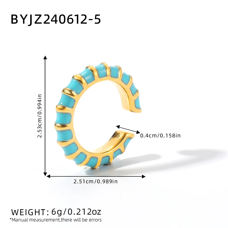 Multicolor Oil Drip Enamel Stainless Steel Open Rings For Women Trendy Textured High Quality Geometry Charm Jewelry