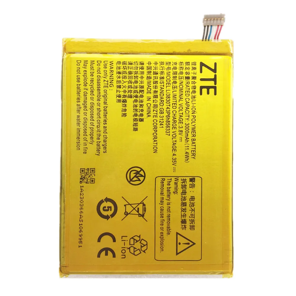 Li3830T43P6h856337 Battery For ZTE V5 Pro Nubia N1 Lite NX597J N939ST N939SC N939SD Blade S6 X9 V580 A711 Lux Q7/-C G719C Phone