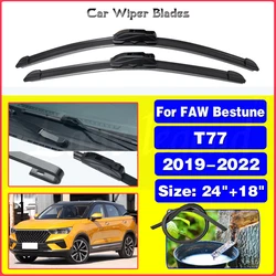 2pcs For FAW Bestune T77 2019 2020 2021 2022 Front Brushes Wiper Blade Cutter Windshield Windscreen Accessories 24