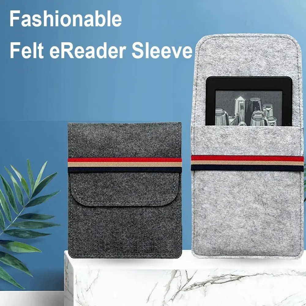 

Felt 6 inch e-Reader Sleeve For Kindle Paperwhite Carrying Insert Pouch 11th Generation Oasis 3 Storage Bag Protective Cover
