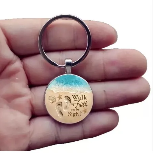 

Hot selling Walk by Faith Not by Sigh keychain