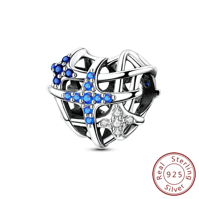 

Dazzling 100% 925 Sterling Silver Starry Embrace Hollow String Decoration Charm For Beautiful and Elegant Jewelry Bracelet Gift
