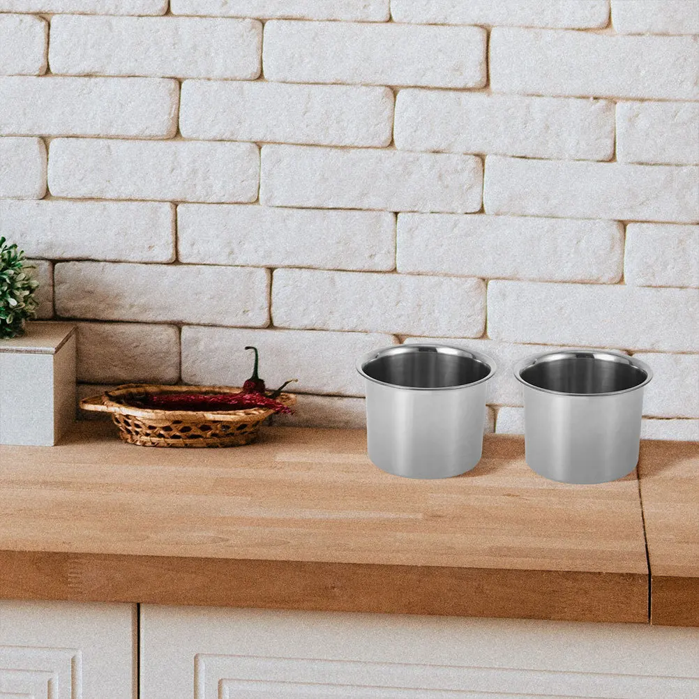 

Stainless Steel Condiment Container Round Seasoning Jar Kitchen Spice Storage Canister Rustproof Organizer