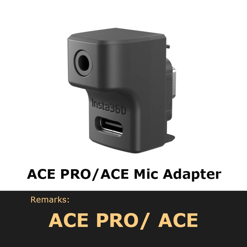 Insta360 Mic Adapter (For X3/X4/ACE PRO/ACE) - Official 360 Action Camera Accessory