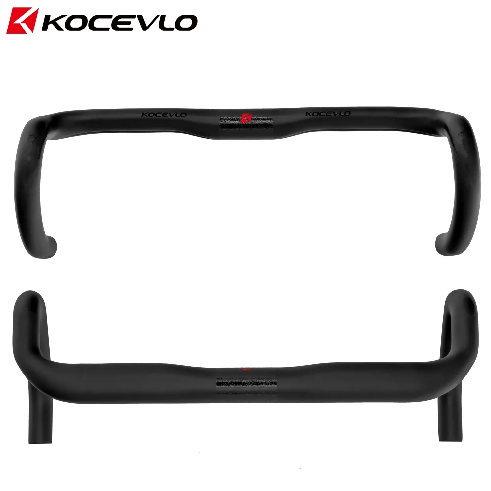 KOCEVLO ألياف الكربون الطريق المقود 400/420/440 مللي متر عازمة بار أسود ماتي إنهاء الطريق دراجة الكربون المقود دراجة أجزاء