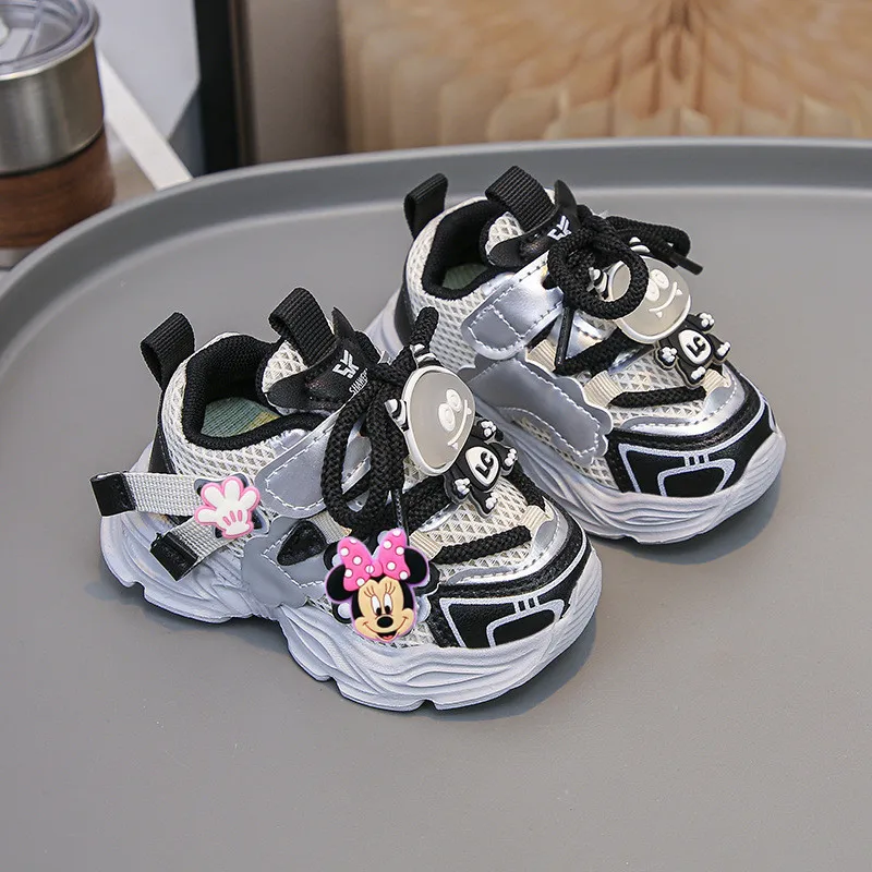 

Disney Minnie Baby Casual Shoes Baby Kids Soft Sole Toddler Shoes Boys Girls Mickey Mouse Spring fall summer Non-slip Sneakers