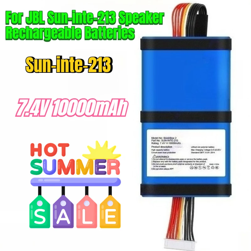 

7.4V 10000mAh for JBL Sun-inte-213 Speaker Rechargeable Batteries