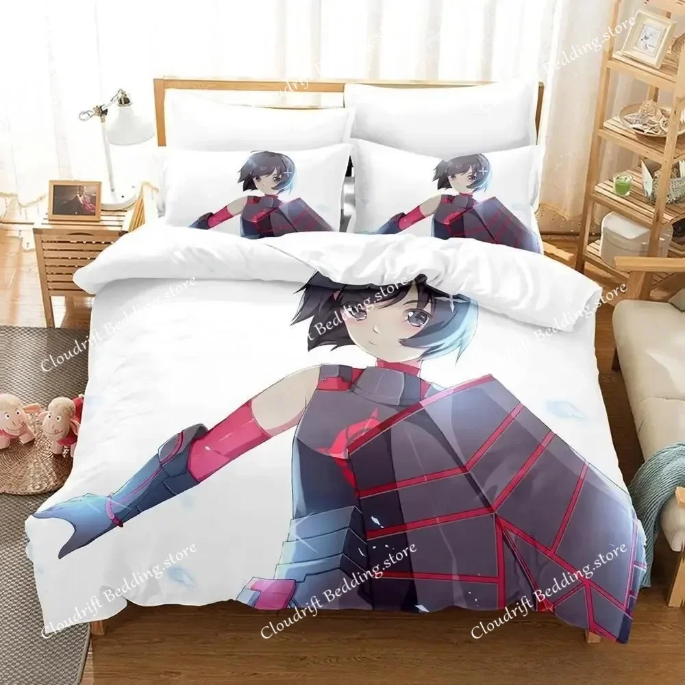 Cartoon BOFURI I Don’t Want to Get Hurt, so I’ll Max Out My Defense Bedding Set Single Twin Full Queen King Size Bed Set Adults 4