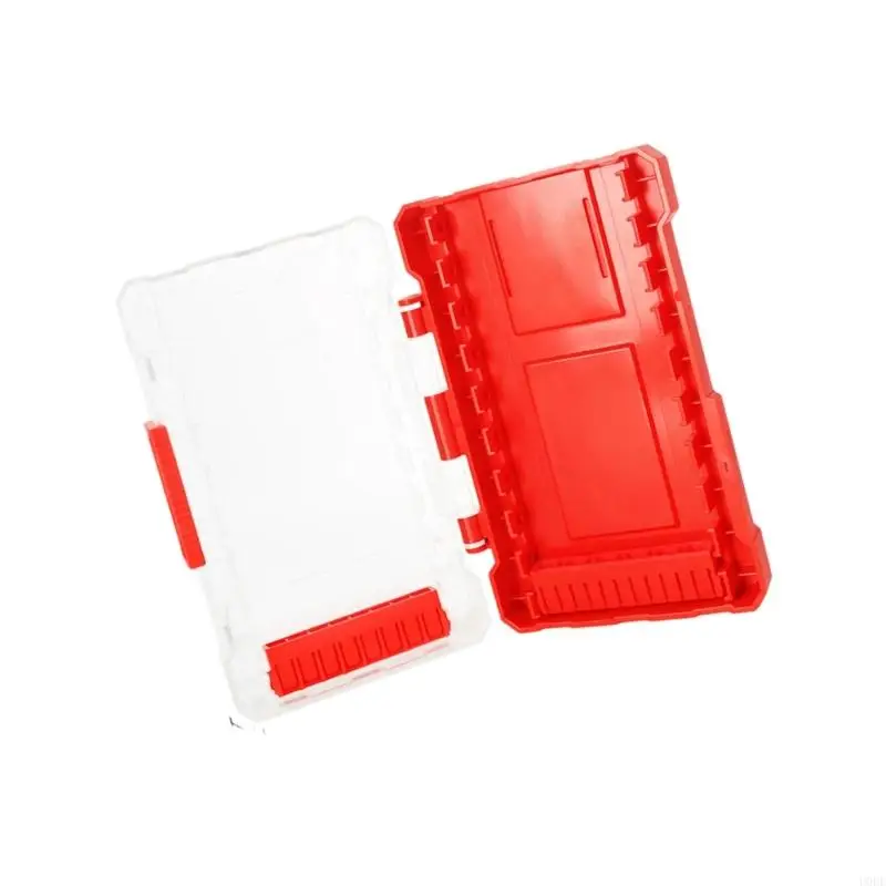 Portable Drill Bit Storage Case With Nonslip Base Tool For Workspaces