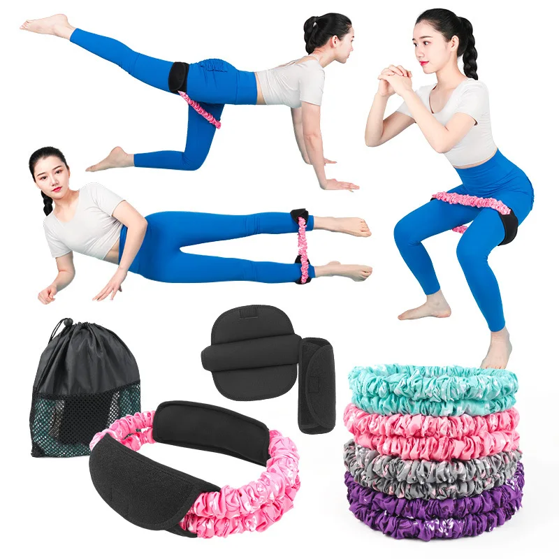 (15-250LBS)Elastic Yoga Exercise Belt Abuse Buttocks Squat Pull Training Resistance Rope Indoor Fitness Pilates Stretching Bands