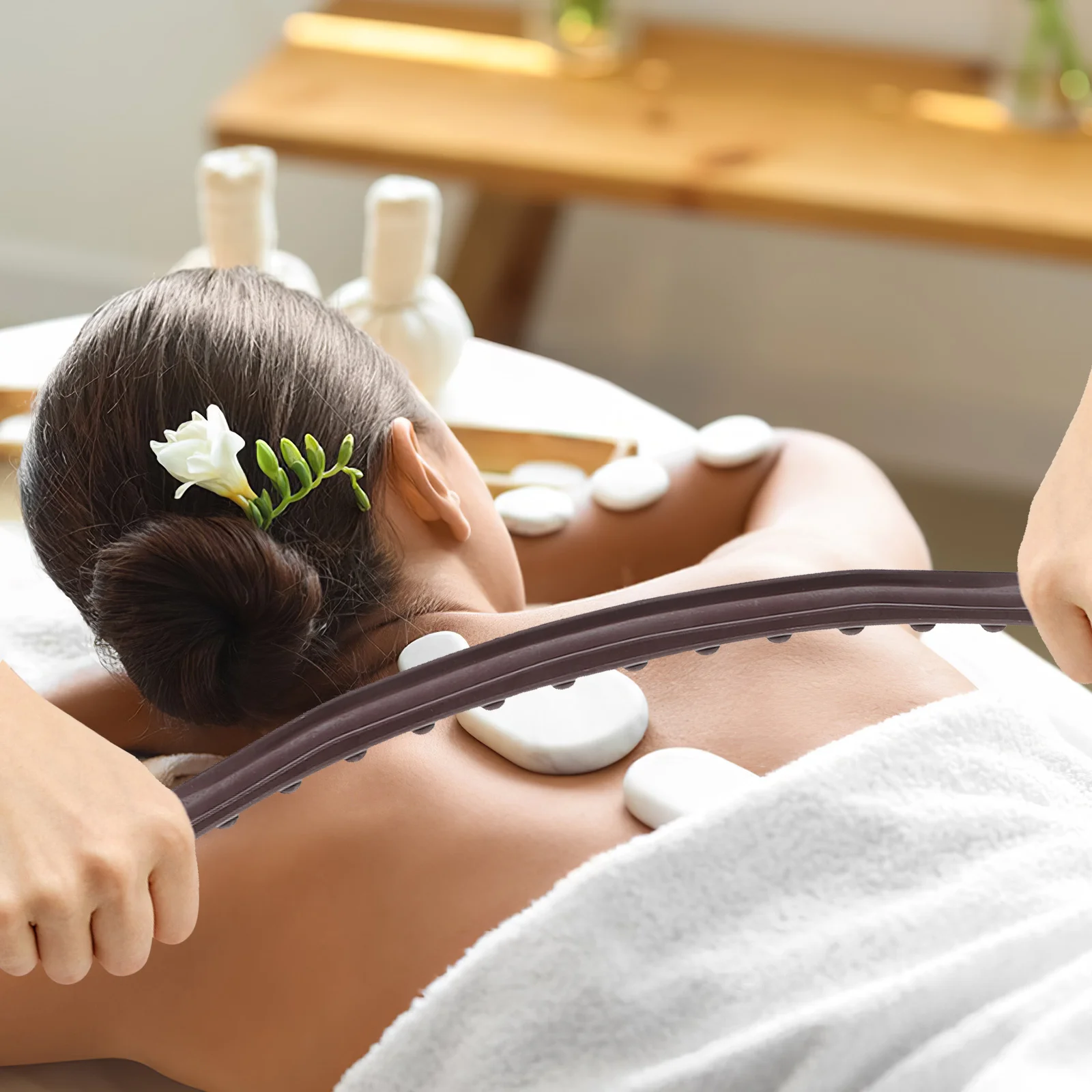 

2Pcs Plastic 37-Beads Massage Stick Full Body Gua Sha Muscle Relaxation Roller Back Massager Message Sticks Gua Sha Tools