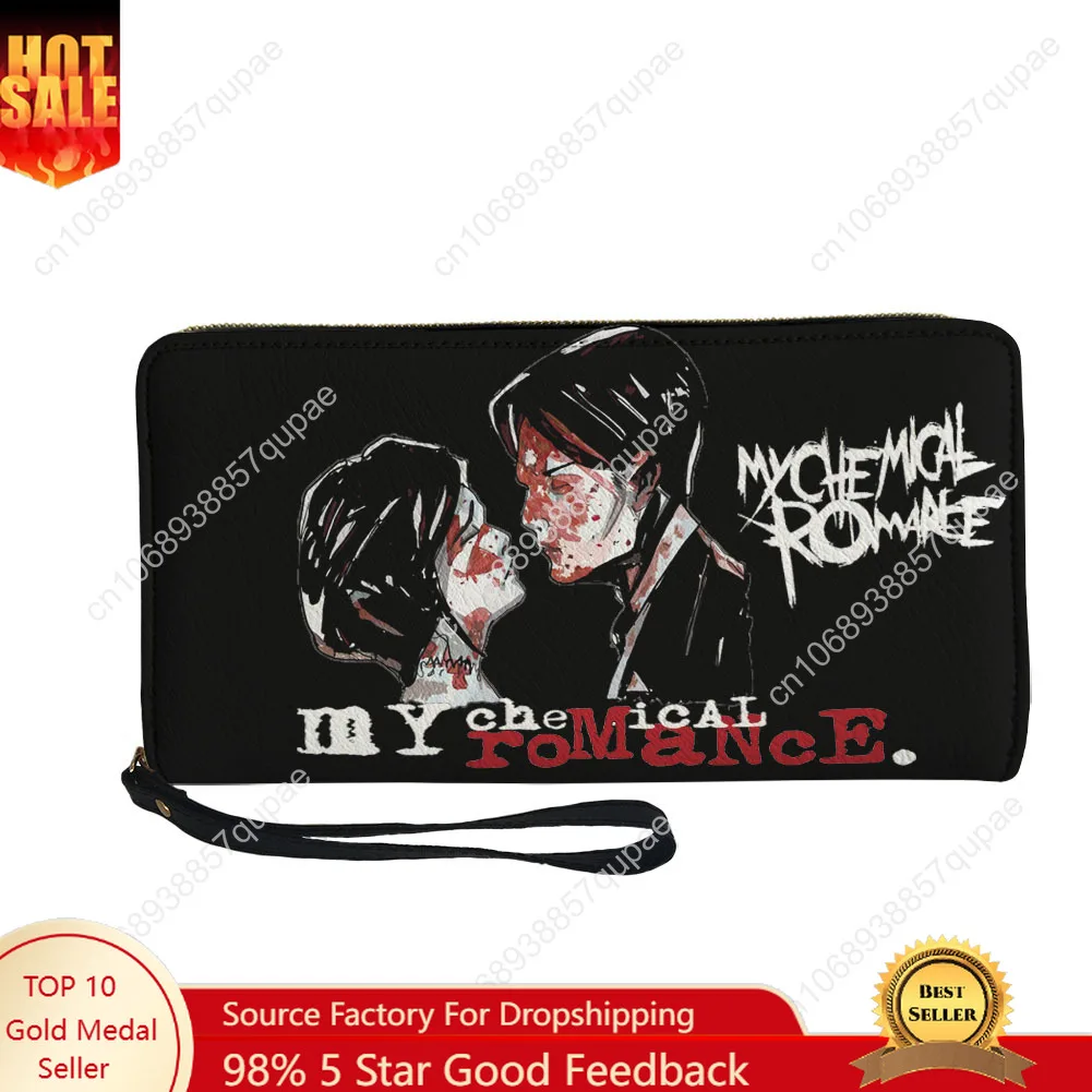 My Chemical Romance Mcr Band Sweet revenge Custom Wallet Purse Mens Womens Zipper Long Wallets Double Print Wallet Gift Bag
