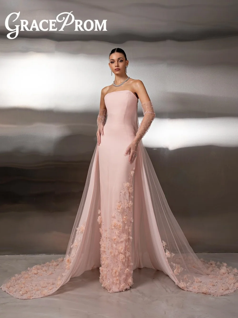 

Элегантное вечернее платье с открытыми плечами, романтическое вечернее платье с 3D цветочным принтом, очаровательное вечернее платье трапециевидной формы в пол, по индивидуальному заказу