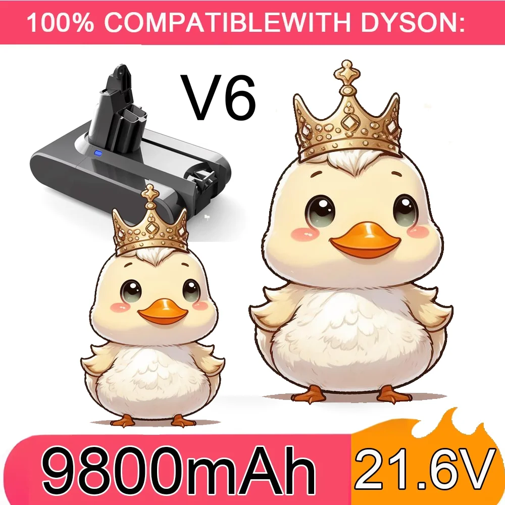 

21.6V 9800mAh Li-ion Battery for Dyson V6 DC58 DC59 DC62 DC74 SV09 SV07 SV03 965874-02 Vacuum Cleaner Battery L30