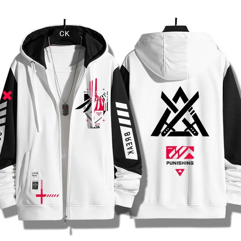 لعبة GRAY RAVEN: معاقبة رمادي الغراب طباعة هوديي زمم معطف الرجال هوديي Autunm الشتاء رجل هوديي الرجال البلوز