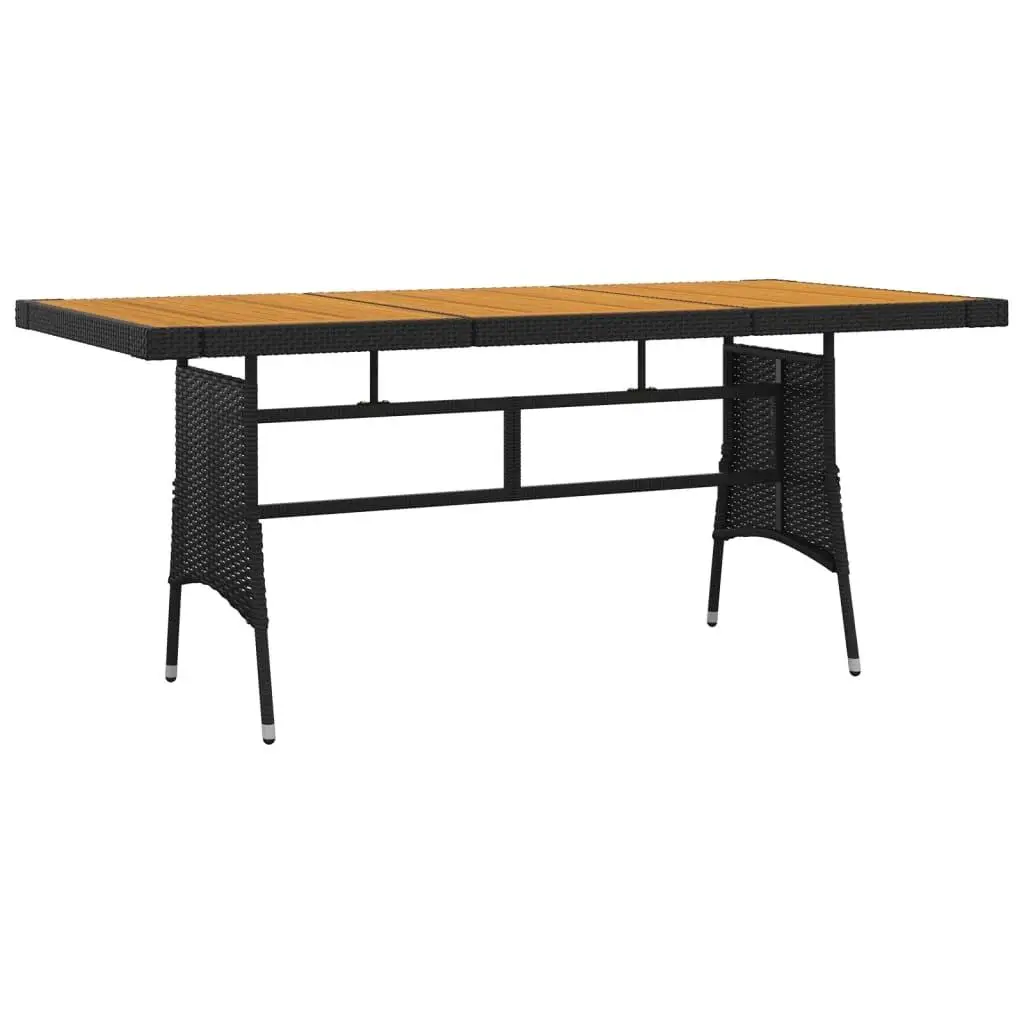 Ensemble de salle à manger en rotin noir XR, mobilier d'extérieur pour jardin et balcon, 9 pièces