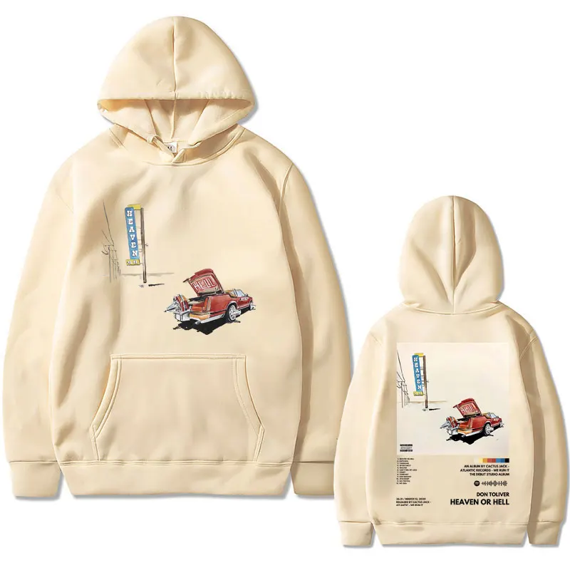Rapper Don Toliver Heaven or Hell Music Album Graphic Hoodie Men Fashion Hip Hop Oversized Streetwear Unisex Vintage Pullover
