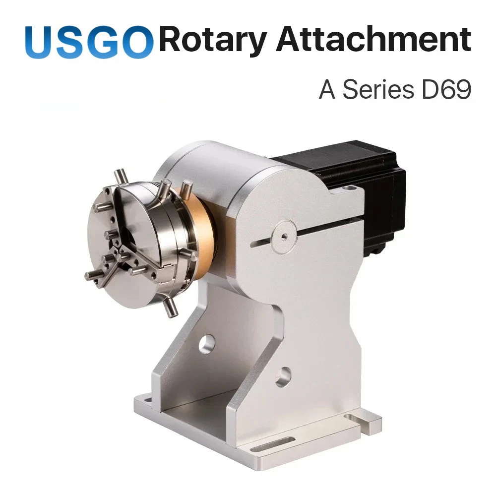 Three Chuck Rotary Worktable Rotary Device Diameter 69/80mm Fixture Gripper for Co2 & Fiber Marking Machine Extra Axis