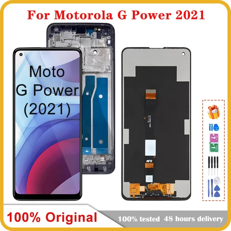 

100% Оригинальный ЖК-дисплей для Motorola Moto G Power 2021, сенсорный экран, дигитайзер в сборе, дисплей для moto G power LCD