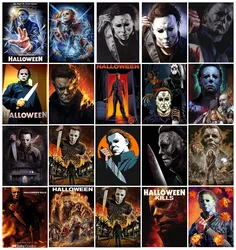 Klasyczny horror Halloween Zabójcze 5D Diamentowe malowanie Michael Myers Art Haft krzyżykowy Mozaika Obraz do wystroju domu