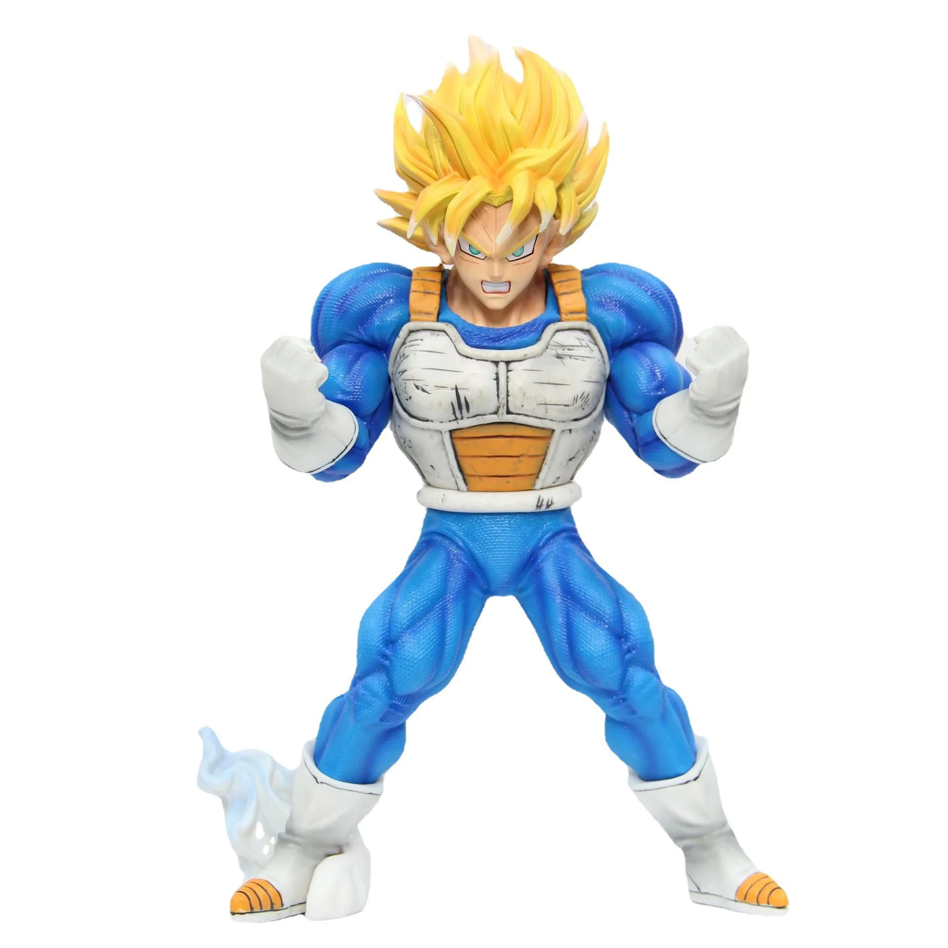 25cm Dragon Ball Muscle Goku Super Saiyan Exercise Anime Figure Model Statue Boy Collection Desktop Decoration Ornament Toy Gift