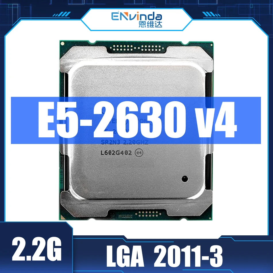 중고 정품 제온 E5 2630 V4 E5-2630V4 프로세서, SR2R7 2.2GHz, 10 코어 25M LGA 2011-3 제온 V4 시리즈 CPU 