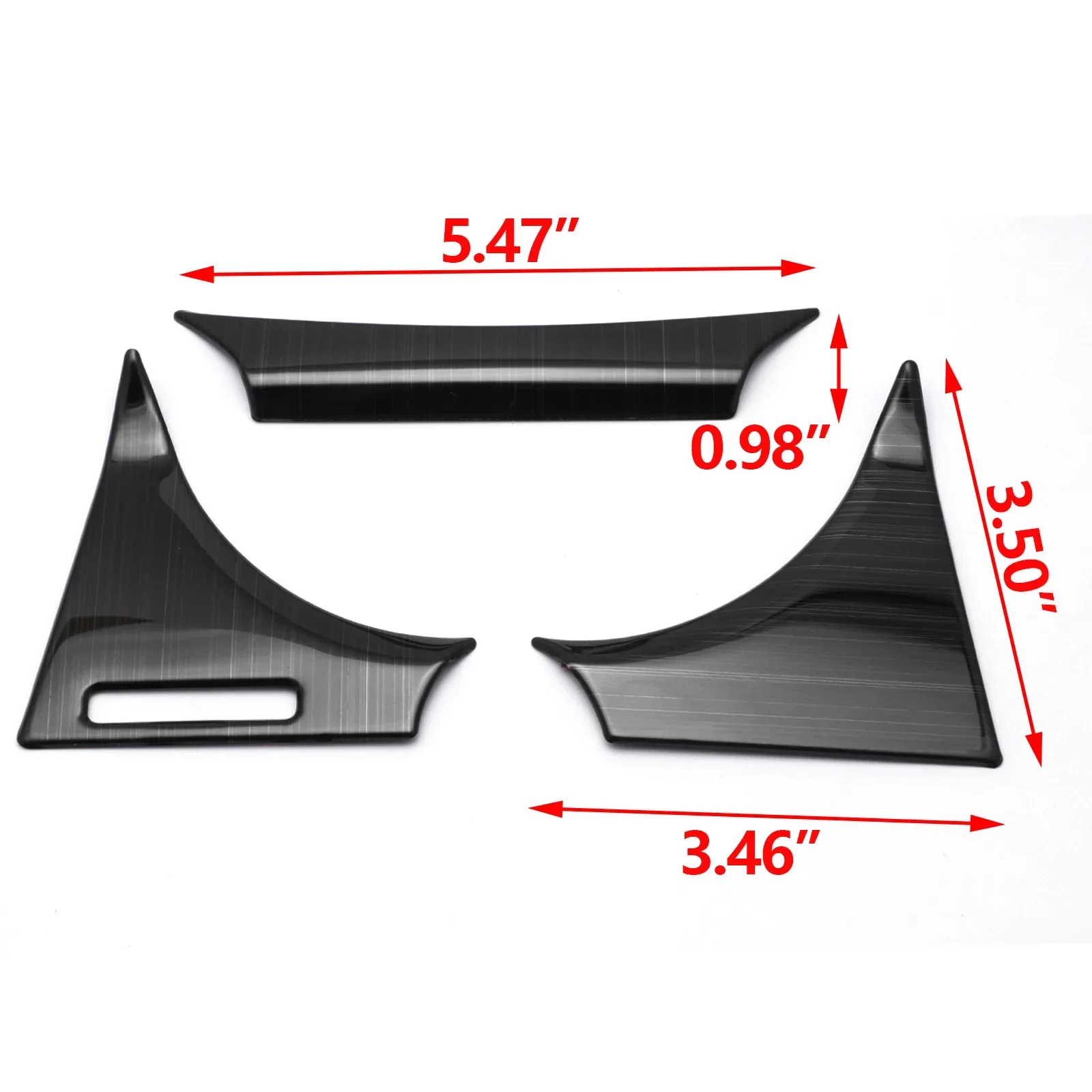 3pcs Black Titanium Interior Dashboard Panel Meter Surrounding Cover Molding Trims For Toyota Camry 2018-2024 XV70