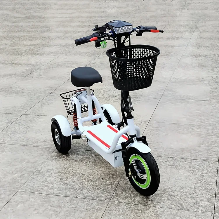 Electric Tricycle 12-inch New Lightweight Scooter Folding Mini 48V/lithium Battery