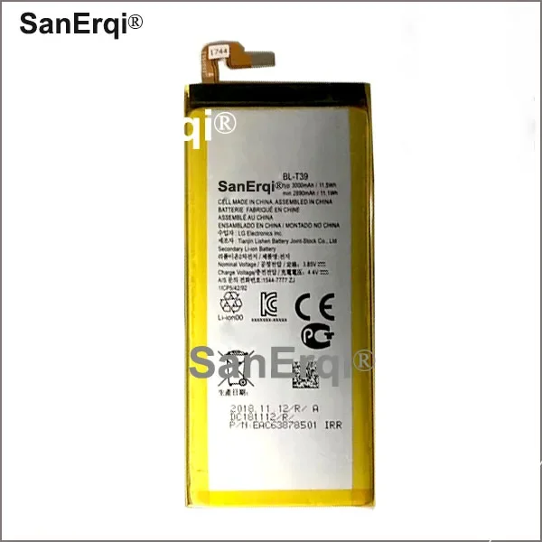 High Quality 3000mAh BL-T39 Battery for LG G7 Thin Q EAC63878501 Smartphone Battery