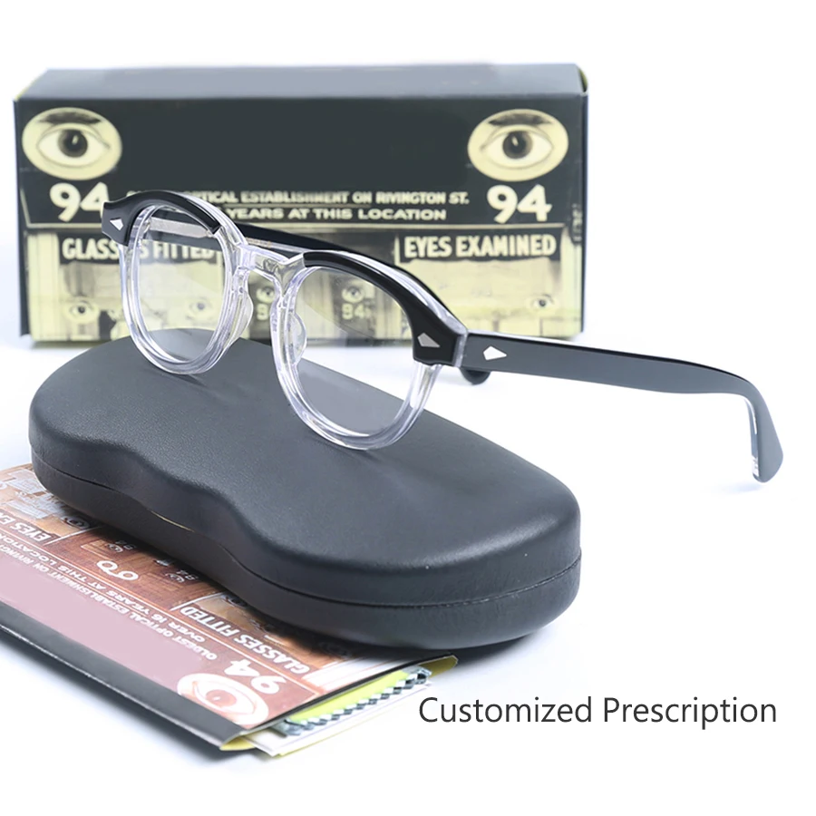 Customized Prescription Glasses Men Women Frame Johnny Depp Lemtosh Photochromic Myopia Hyperopia Multi-focal Progressive Lens