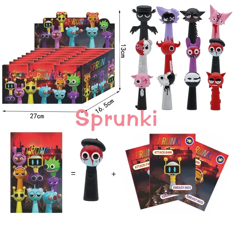 Sprunki Peluches Boneca Modelo 2-10 Geração Caixa Cega Aleatória 24 pçs/set Cartão de Coleção Incredibox