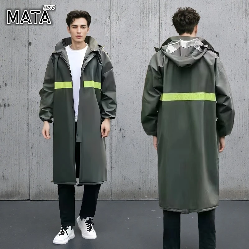 Waterproof Motorcycle Rain Suit Long Full Body Separate Design Men Women Vehicle Riding Raincoat Pants Set