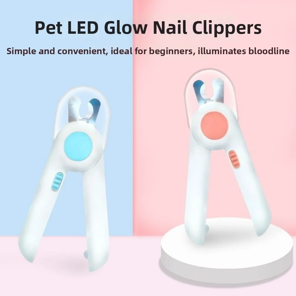 

Professional Safe Design Dog Nail Clipper LED Labor-saving Cat Nail Grinder Safe with Nail File Pet Claw Trimmer Pet Grooming