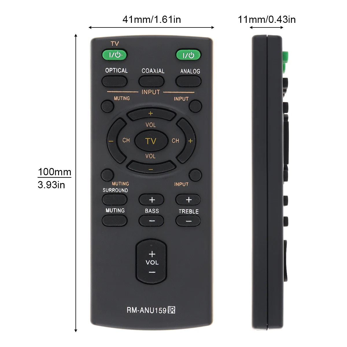 Pengganti IR 433MHz RM-ANU159 Remote Control dengan Transmisi Panjang untuk Sony Sound Bar HT-CT60 / CSA-CT60 SS-WCT60