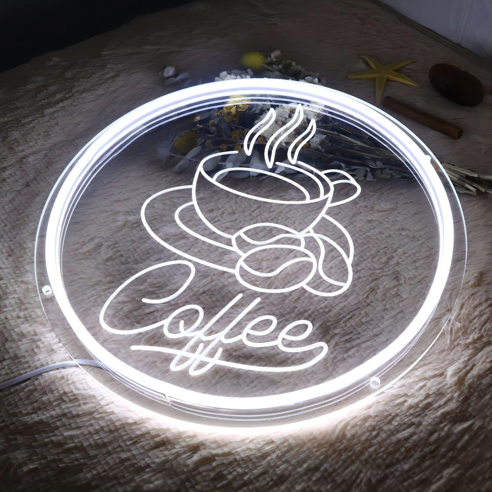 Imagem -02 - Luzes Led para Decoração de Restaurante Café Neon Sign Carve Personl Molduras de Parede Decorações do Quarto Suporte Personalizado 12 Cores