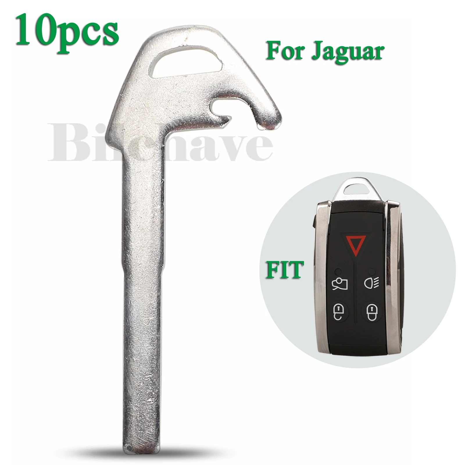 

jingyuqin 10pcs Remote Smart Car Key Blade For Jaguar X XF XK XKR FOB Keyless Entry Uncut Key Blade Replacement