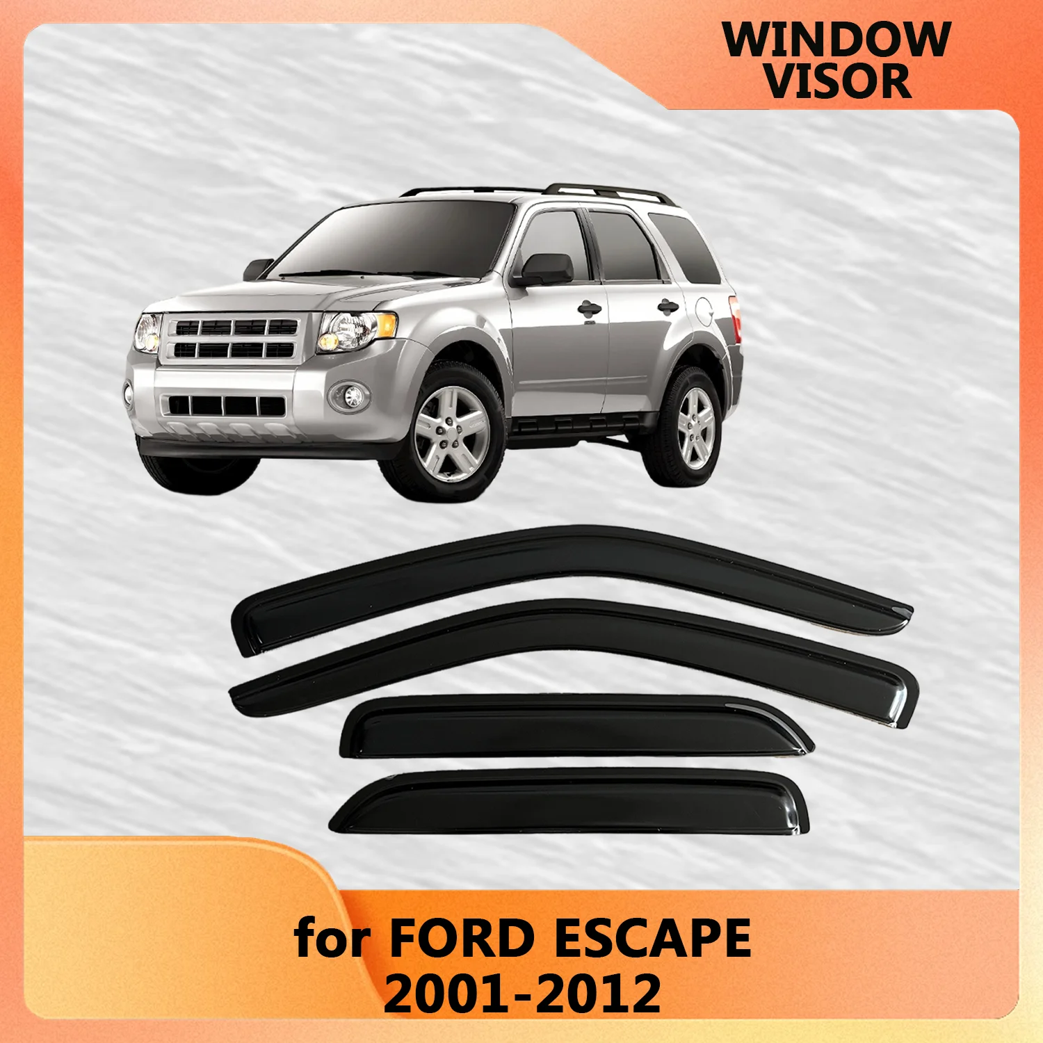 

For Ford Escape 2001-2007 2008 2009 2010 2011 2012 Wind Deflectors Rain Guards Door Visor Vent Window Visor Cars Accessories